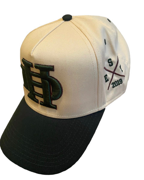 Cali Crowned " Cream/Forest Green"